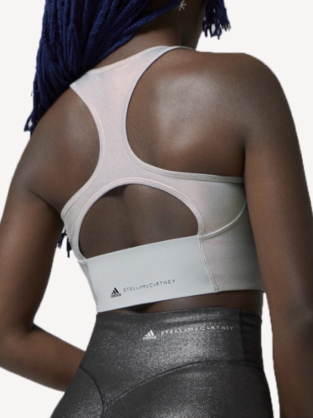 Adidas by Stella McCartney Shimmer Sport Bra Silver